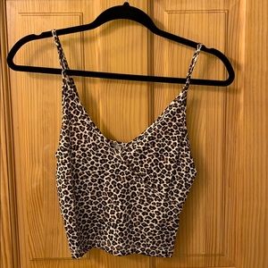 URBAN OUTFITTERS: Leopard print cropped tank top